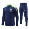 Brazilië Trainings Sweatshirt Quarter-zip 2024-25 Grijze - Kids